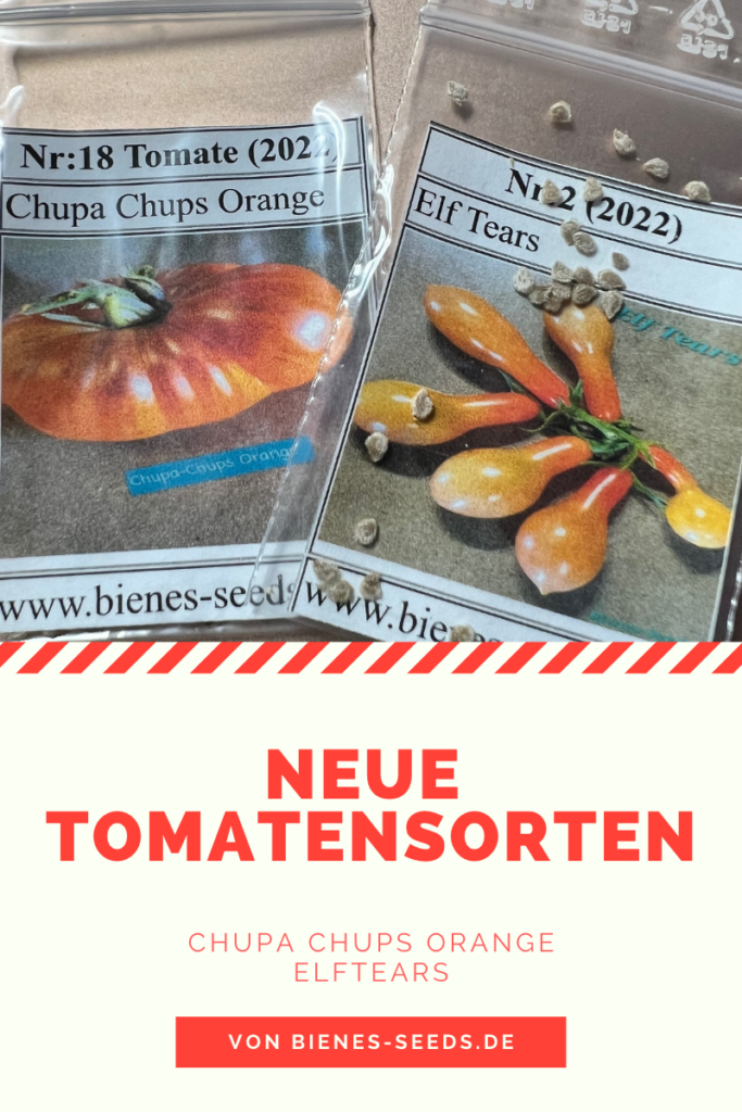 Samentüten mit zwei Tomatensorten